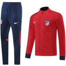 Conjunto Atlético de Madrid Ziper Longo Vermelho e Azul