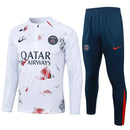 Conjunto Paris Saint Germain Ziper Curto Treino Branco e Azul