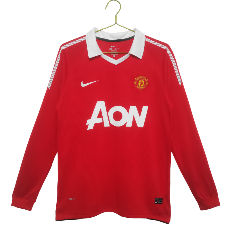 Camisa Retrô Manchester United Manga Longa 2010/11 Home