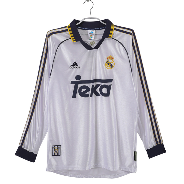 Camisa Retrô Real Madrid Manga Longa 1998/99 Home
