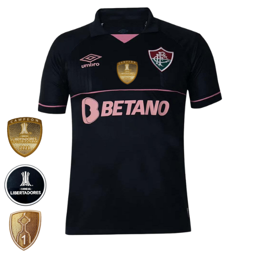 Camisa Fluminense 23/24 Goleiro Preto/Rosa