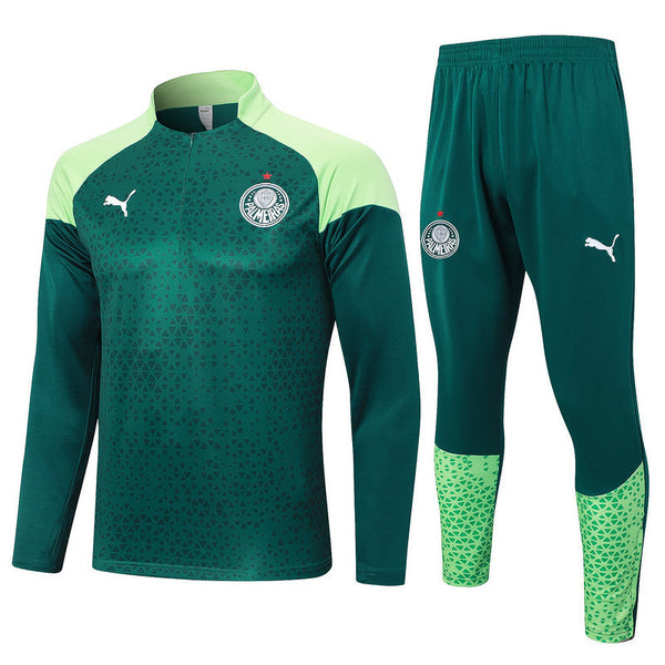 Conjunto Palmeiras Ziper Curto Treino Verde Escuro