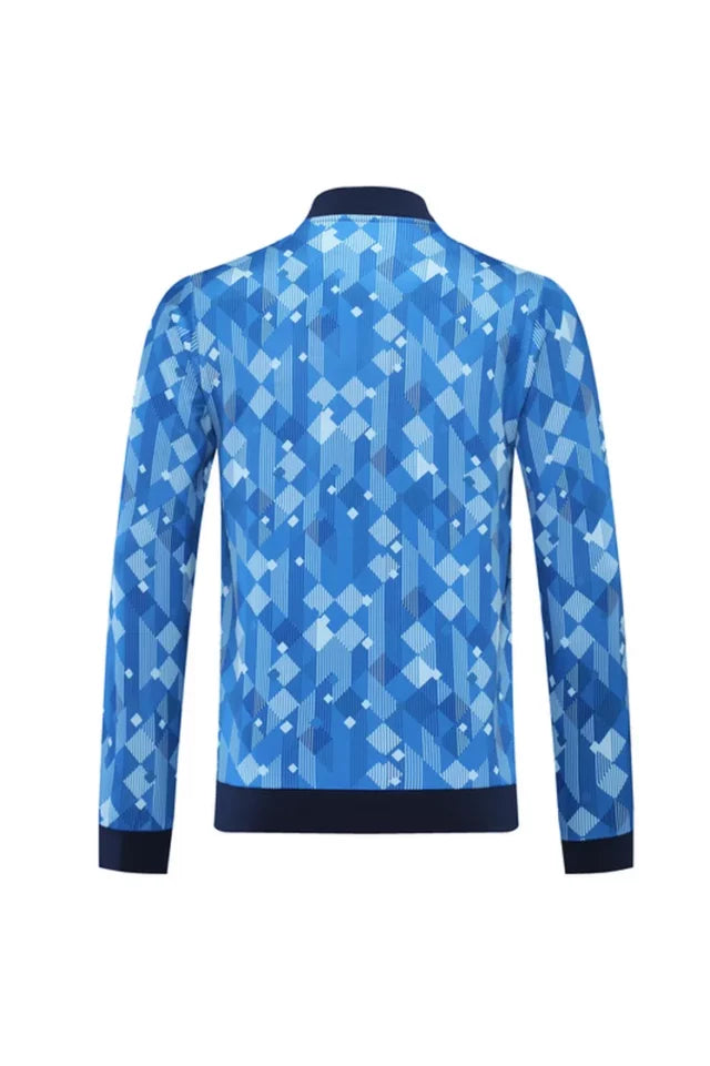 Conjunto Inglaterra Zíper Longo Azul